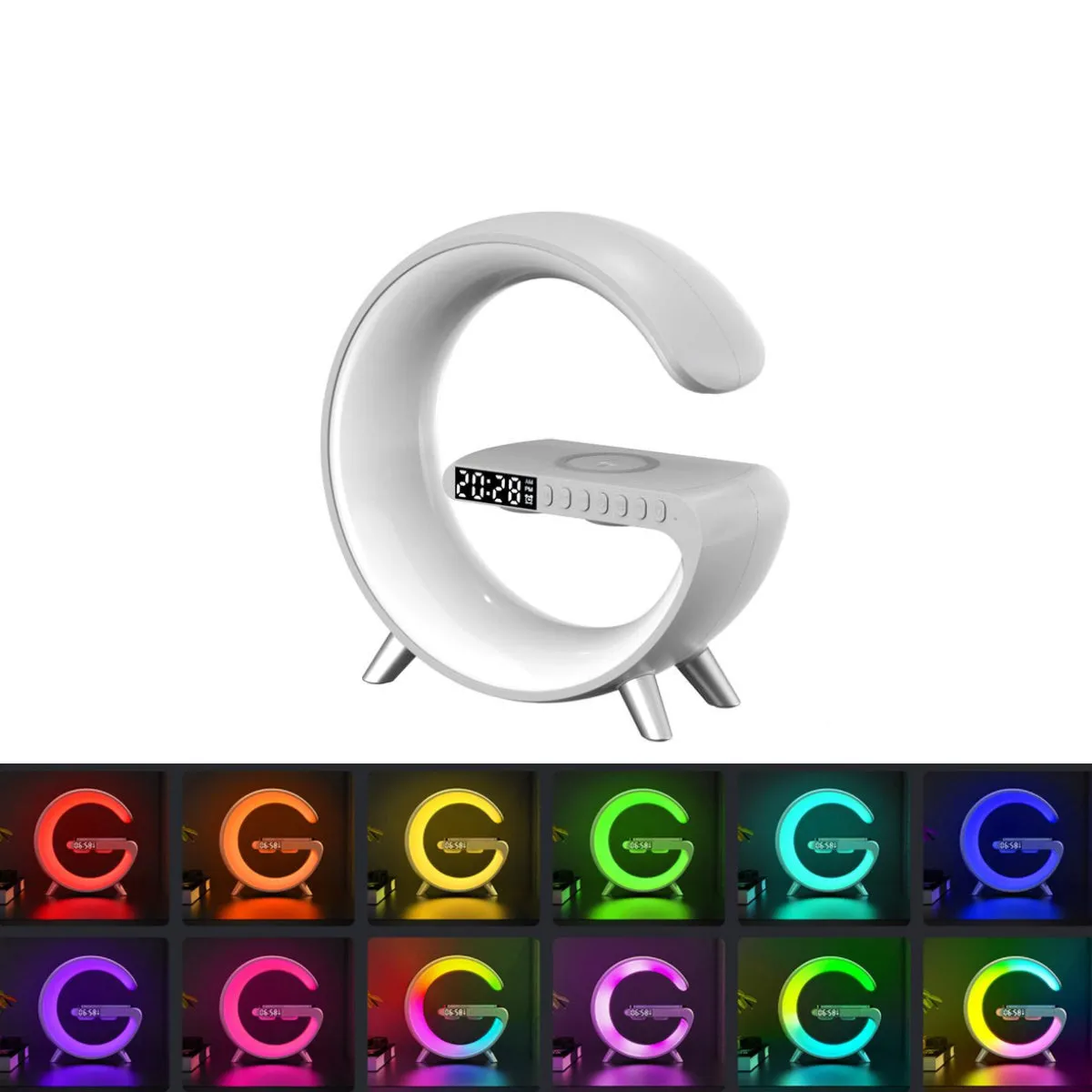 Mooncave Light Wireless Charger And Speaker With Clock