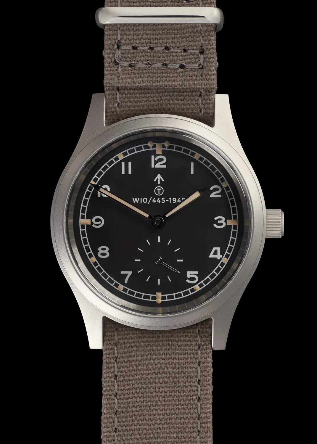 MWC 1940s/1950s "Dirty Dozen" Pattern General Service Watch with 24 Jewel Hand Winding Swiss SW216 Movement and Box Sapphire Crystal