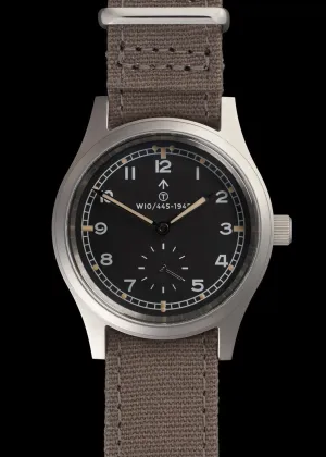 MWC 1940s/1950s "Dirty Dozen" Pattern General Service Watch with 24 Jewel Hand Winding Swiss SW216 Movement and Box Sapphire Crystal