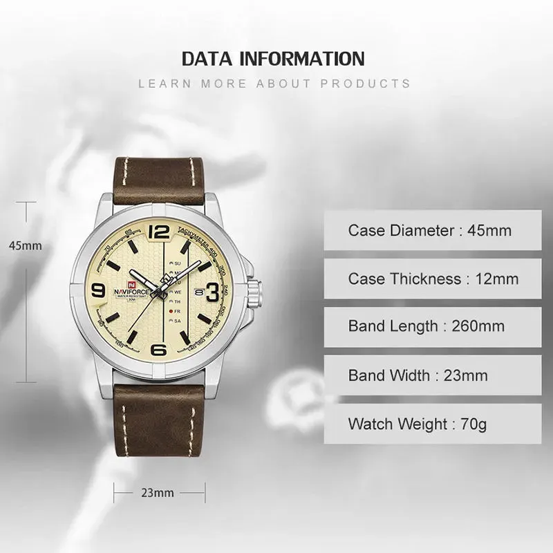 NAVIFORCE Quartz Calendar Waterproof Wristwatch