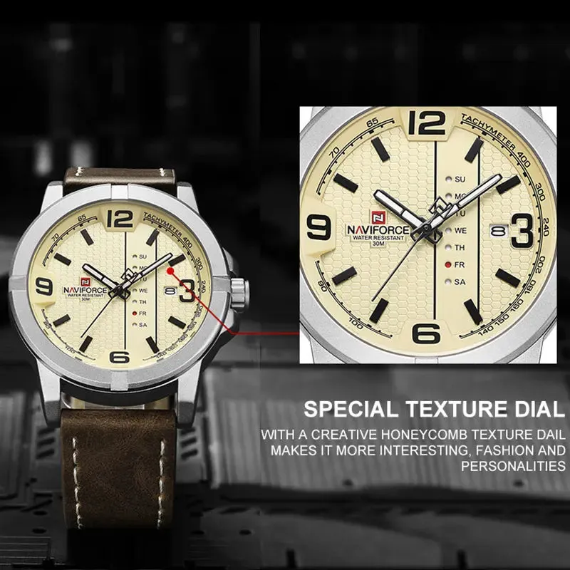 NAVIFORCE Quartz Calendar Waterproof Wristwatch