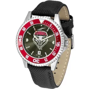 New Mexico Lobos Mens Ano Poly/Leather Band Watch w/ Colored Bezel