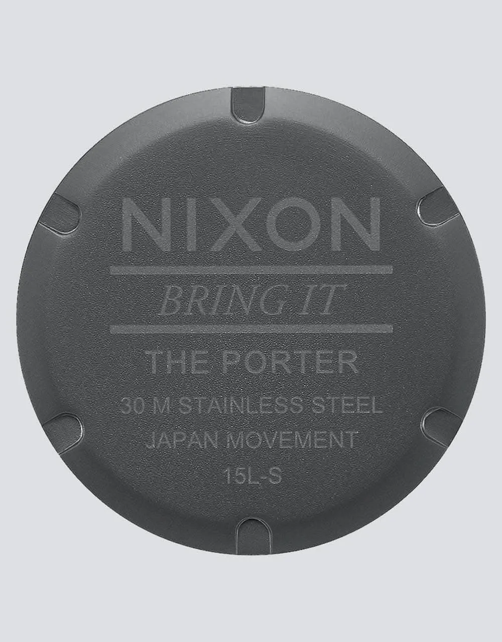 Nixon Porter Leather Watch - Gunmetal/Charcoal/Taupe