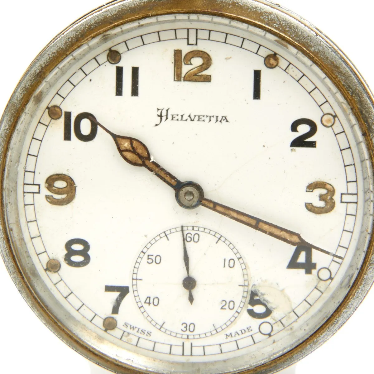 Original British WWII Army GS/TP Pocket Watch by Helvetia - Fully Functional