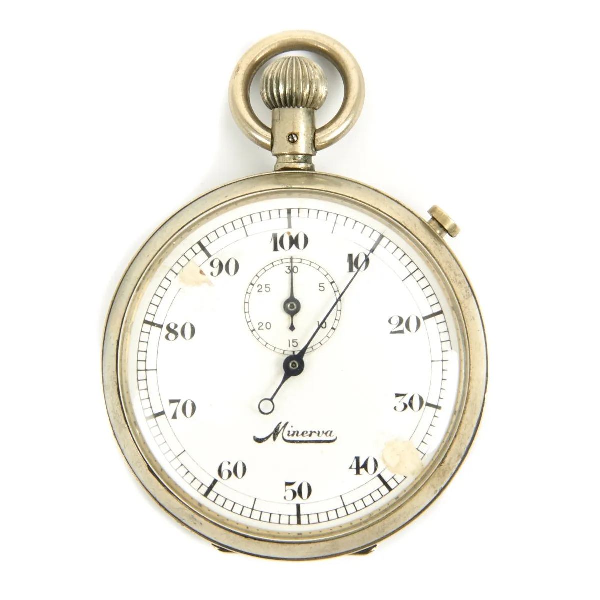 Original German WWII Kriegsmarine U-boat Torpedo Timer Stop Watch with Reset Button by Minerva - Fully Functional