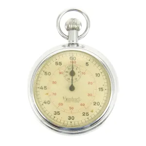 Original German WWII SS Officer Candidate School Bad Tölz Stop Watch by Hanhart - Fully Functional
