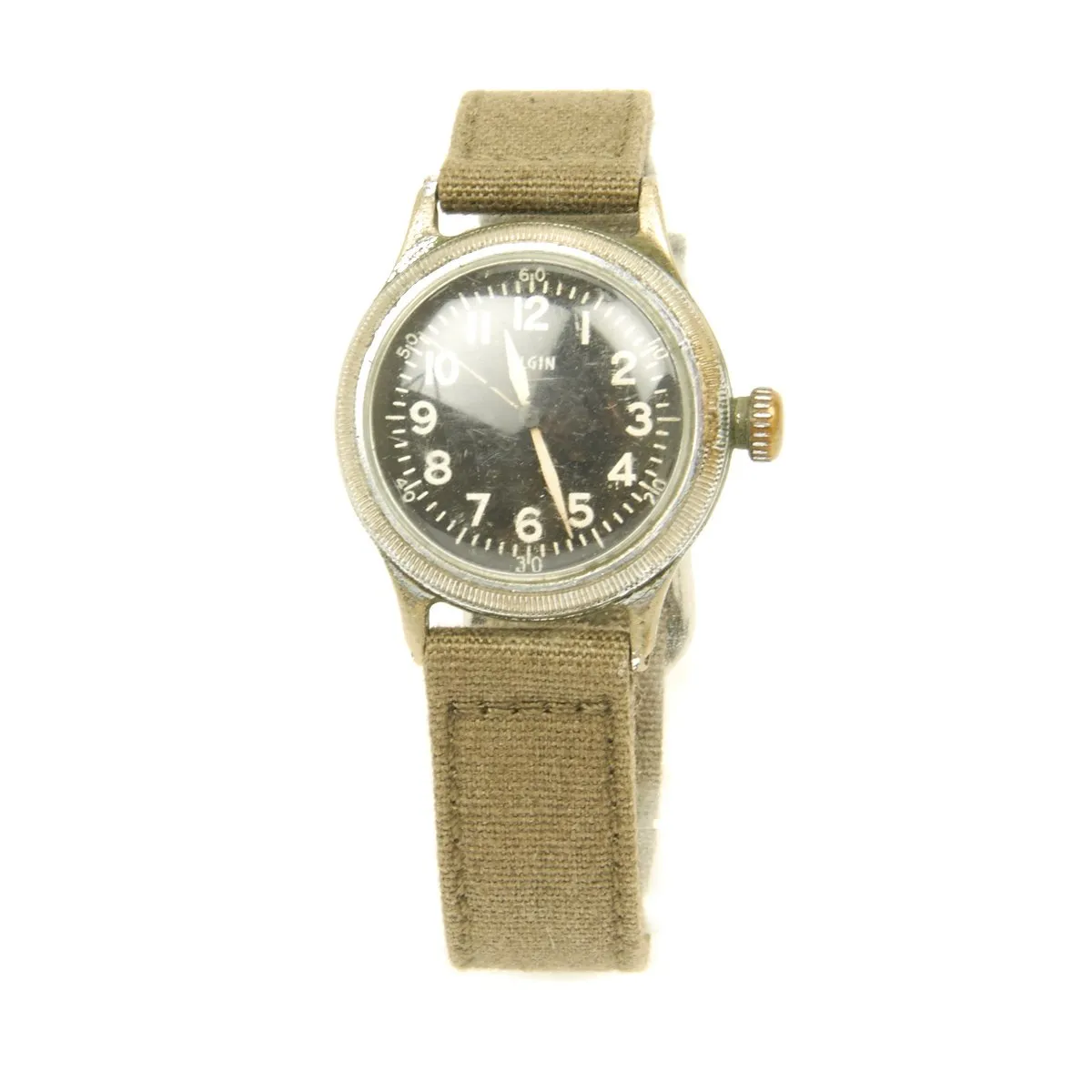 Original U.S. WWII 1945 Type A-11 USAAF Wrist Watch by Elgin - Fully Functional