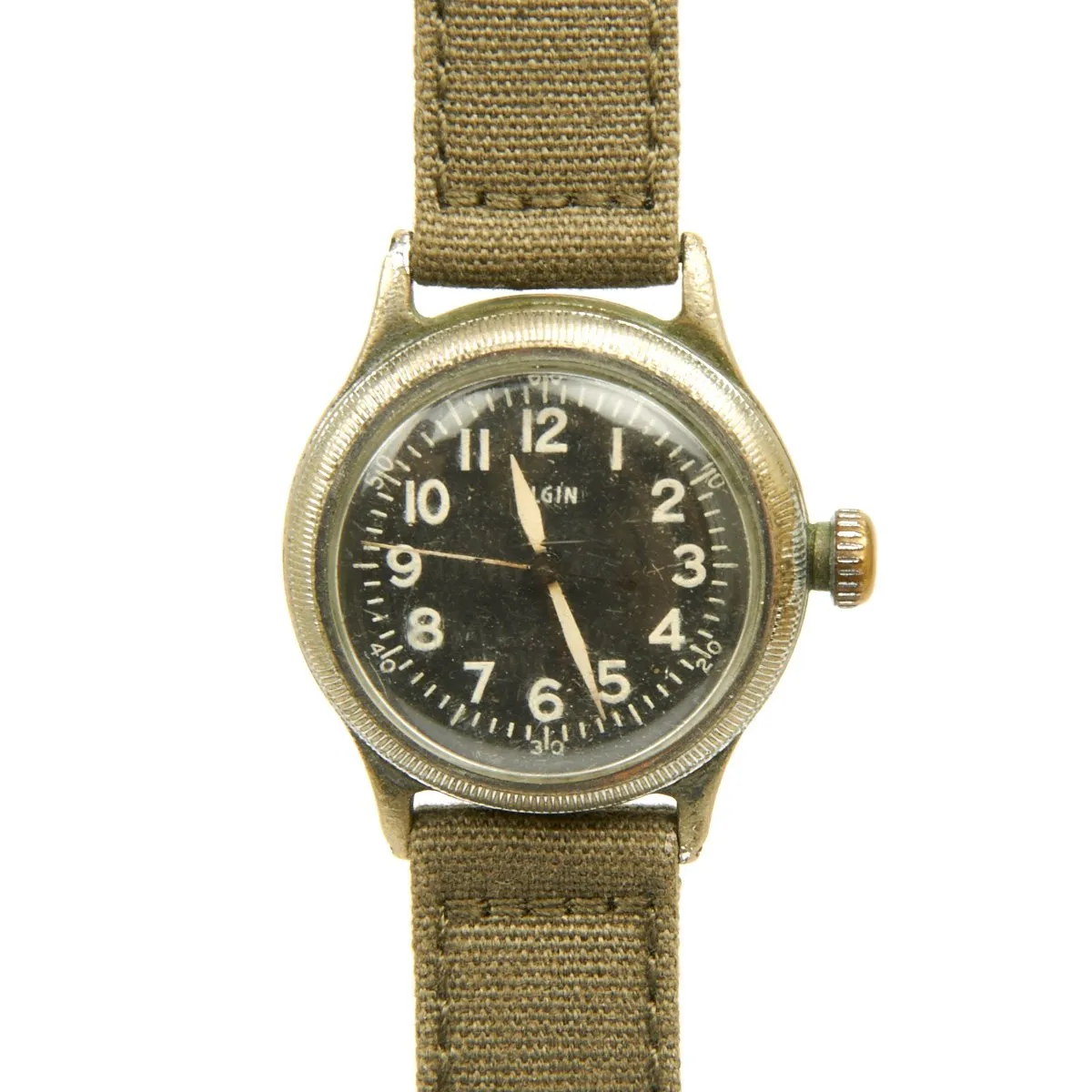 Original U.S. WWII 1945 Type A-11 USAAF Wrist Watch by Elgin - Fully Functional