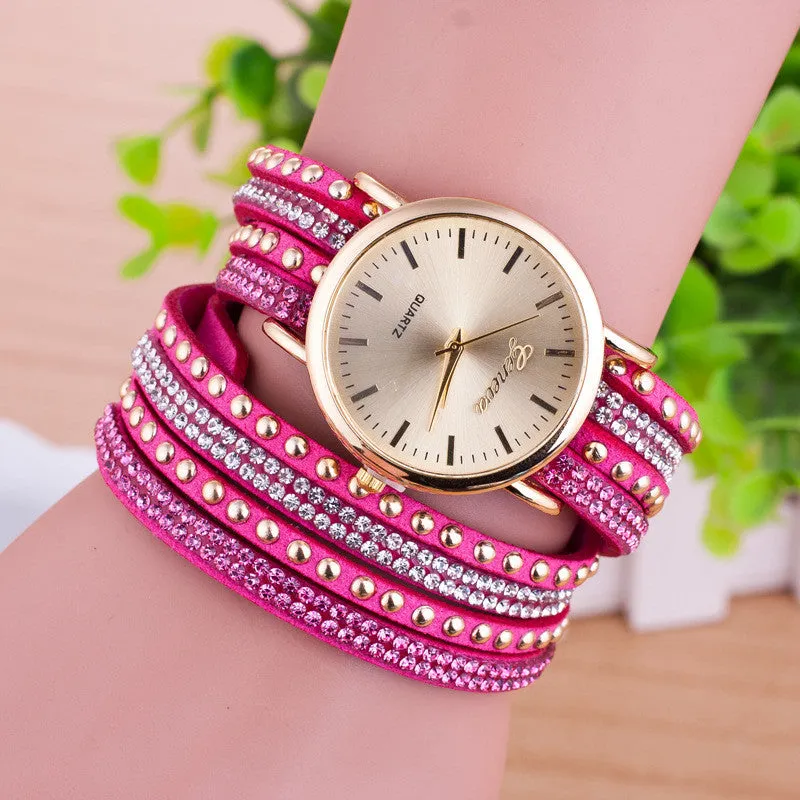 Personality Rivet Strap Bracelet Watch