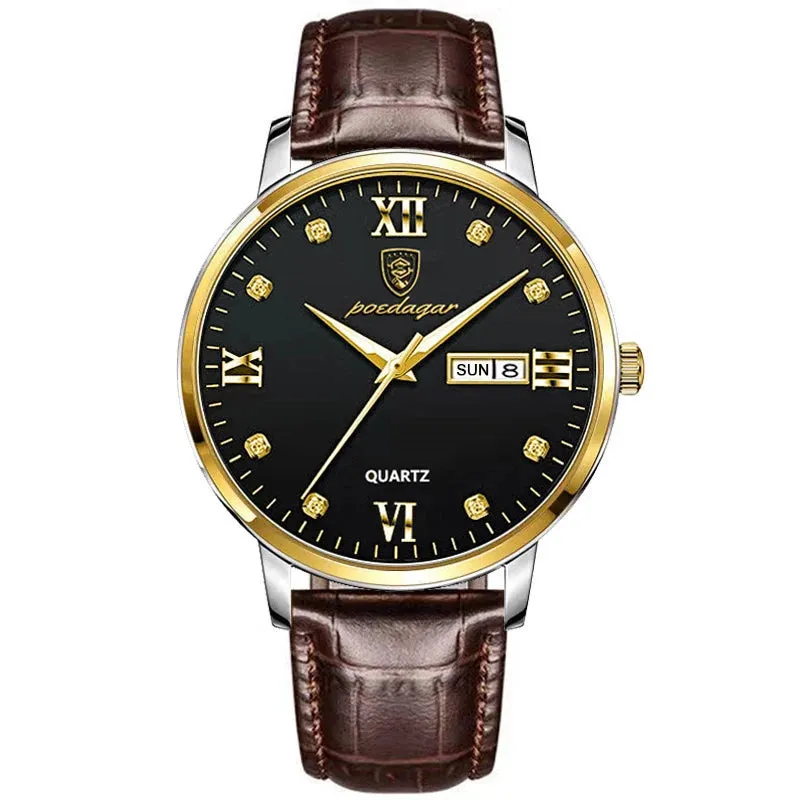 POEDAGAR Waterproof Men Watch