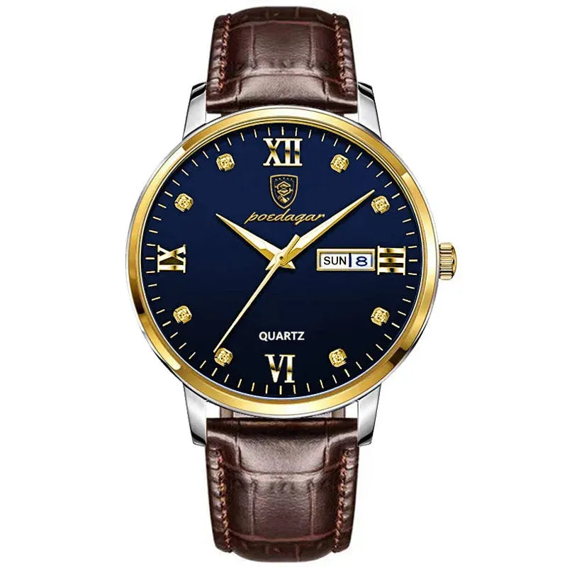 POEDAGAR Waterproof Men Watch