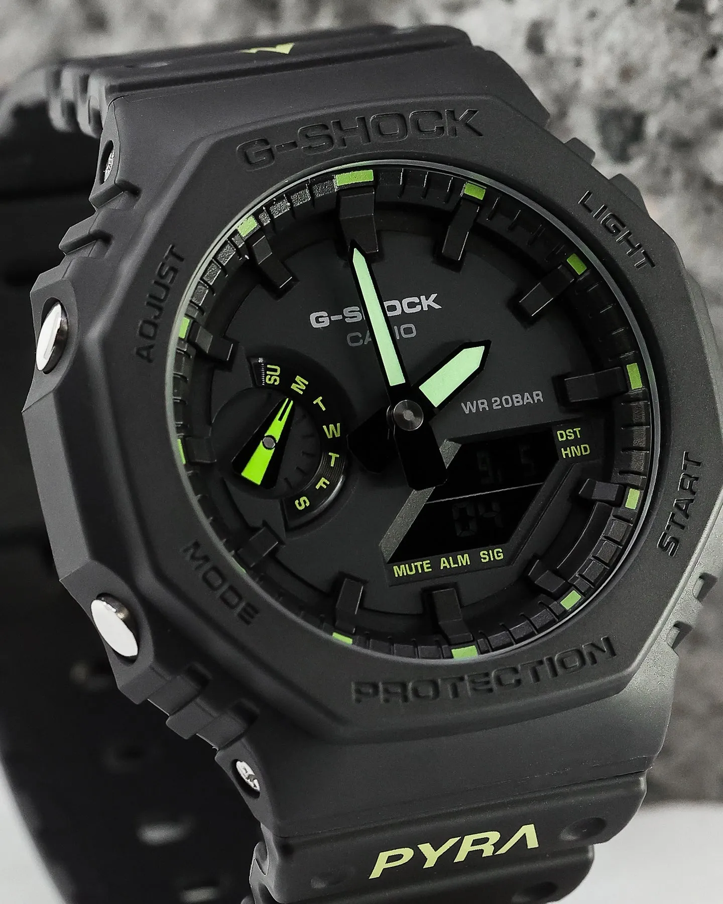 PYRA X G-Shock GS2100 Watch Black/Volt