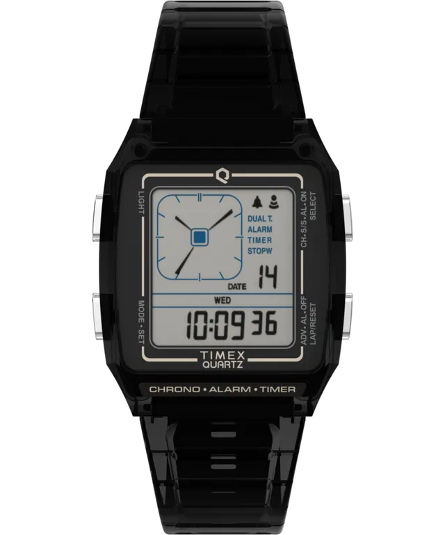 Q Timex LCA 35mm Resin Strap Watch - Gray