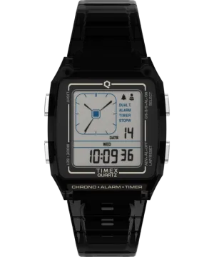 Q Timex LCA 35mm Resin Strap Watch - Gray