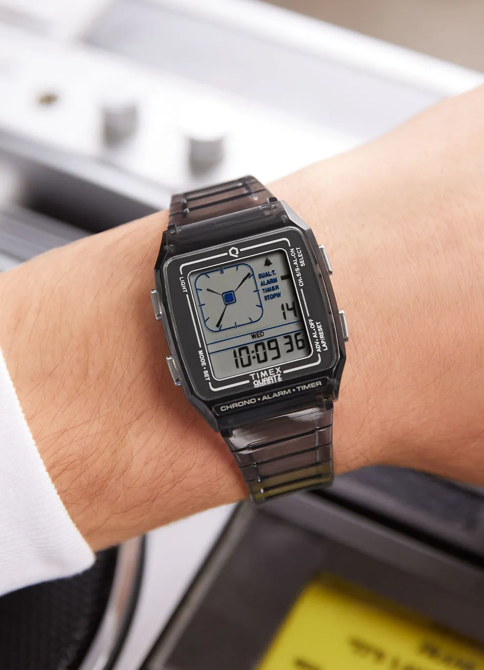 Q Timex LCA 35mm Resin Strap Watch - Gray