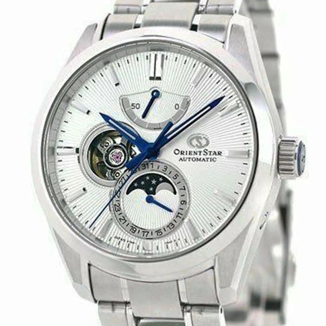 RE-AY0002S00B RE-AY0002S Orient Star Moon Phase Classic Automatic Open Heart Watch