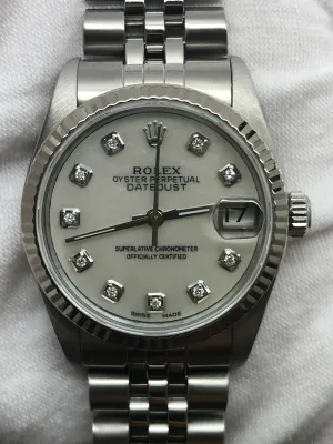 Rolex Datejust Midsize 31mm 78274 Custom MOP Diamond Dial Automatic Women's Watch