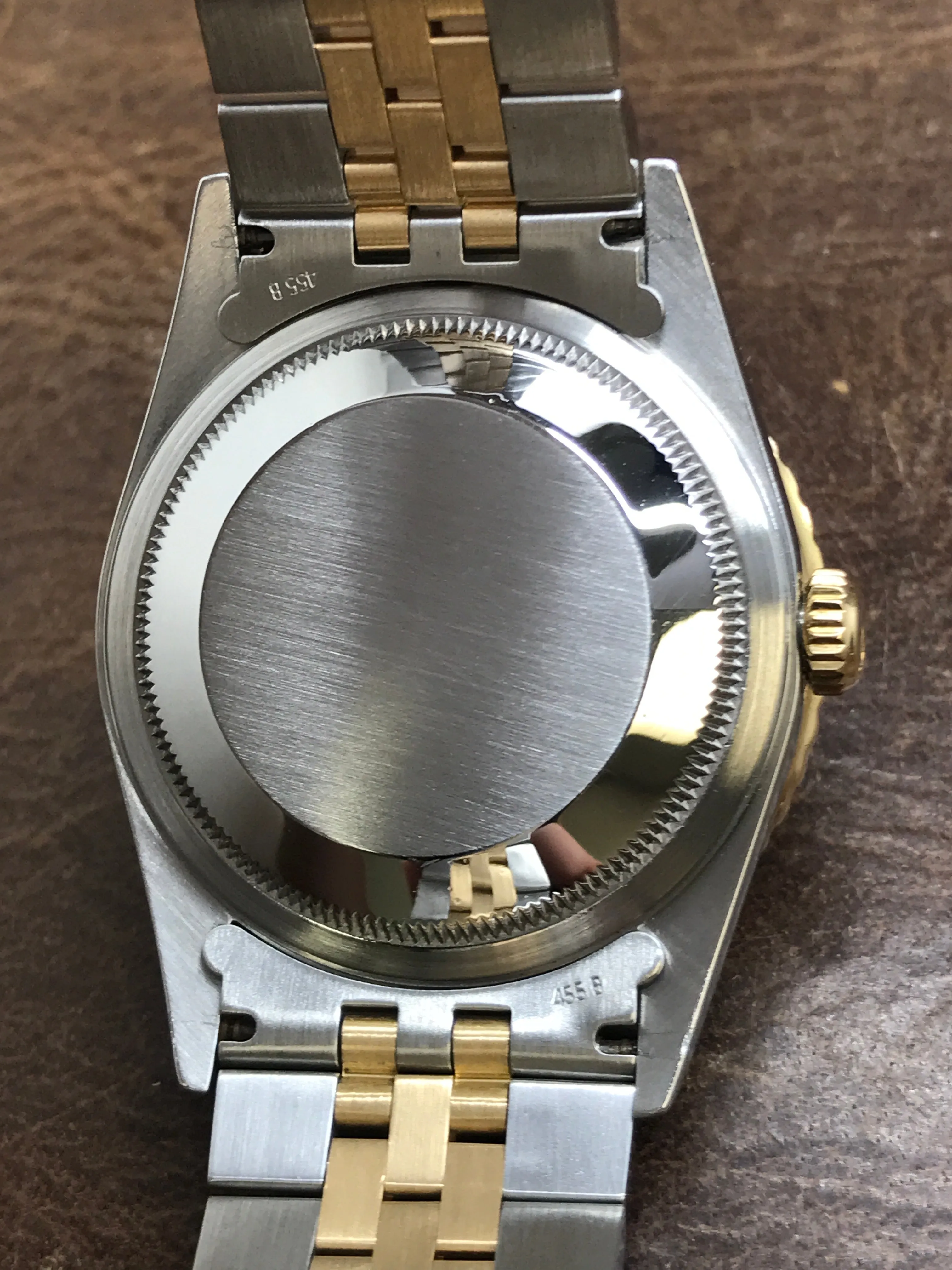 Rolex Datejust Turn-o-graph 16263 Custom Black Diamond Dial Automatic Watch