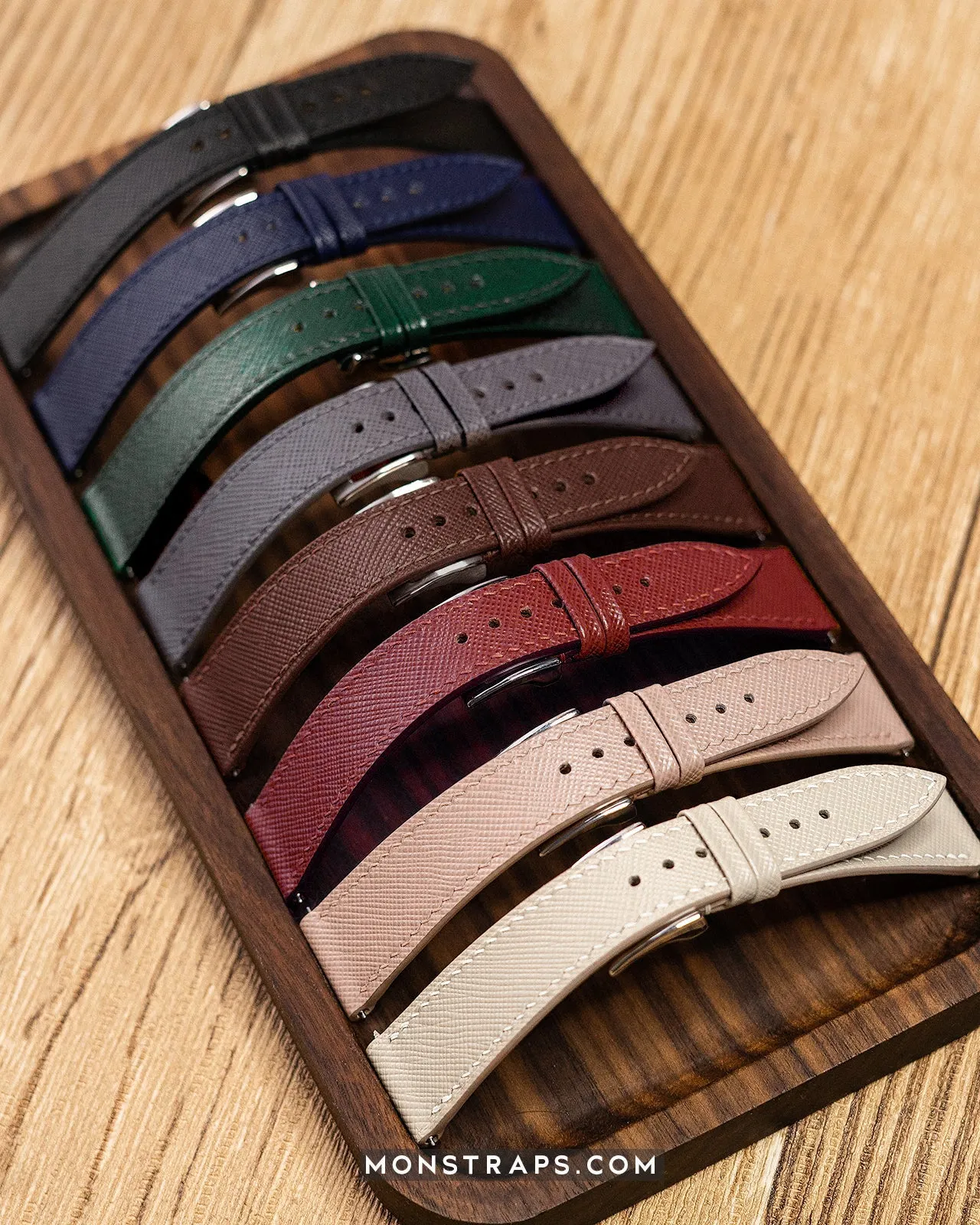 Saffiano Leather Strap (Grey)