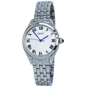 Seiko Classic Quartz White Dial Ladies Watch SUR327