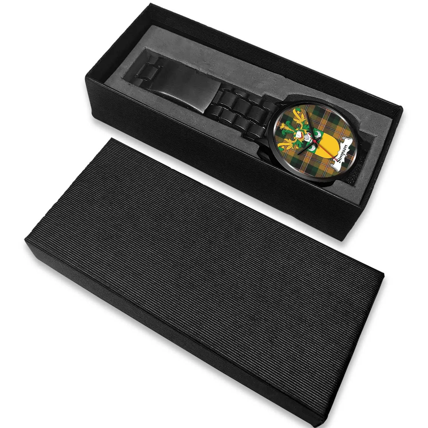 Simpson Clan Badge Tartan Black Watch