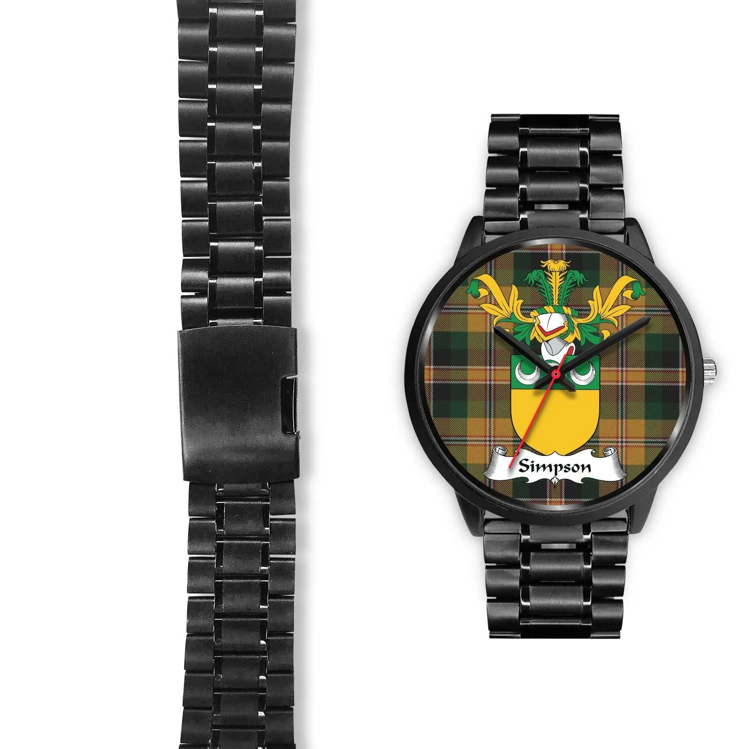Simpson Clan Badge Tartan Black Watch