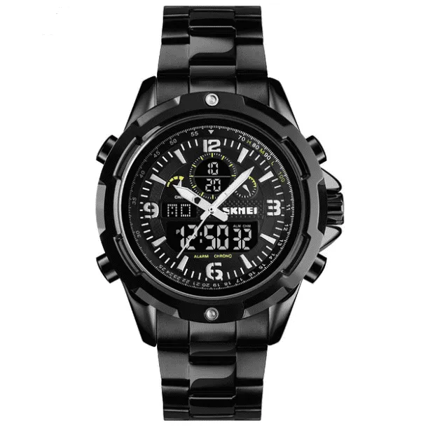 Skmei Analog Digital steel band dual display watch 1600 Original