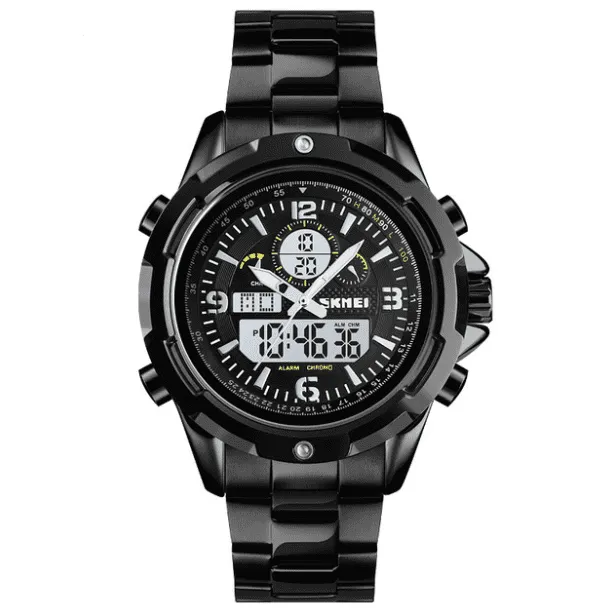 Skmei Analog Digital steel band dual display watch 1600 Original