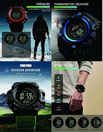 SKMEI Digital Black Dial Men's Watch-1358 Green