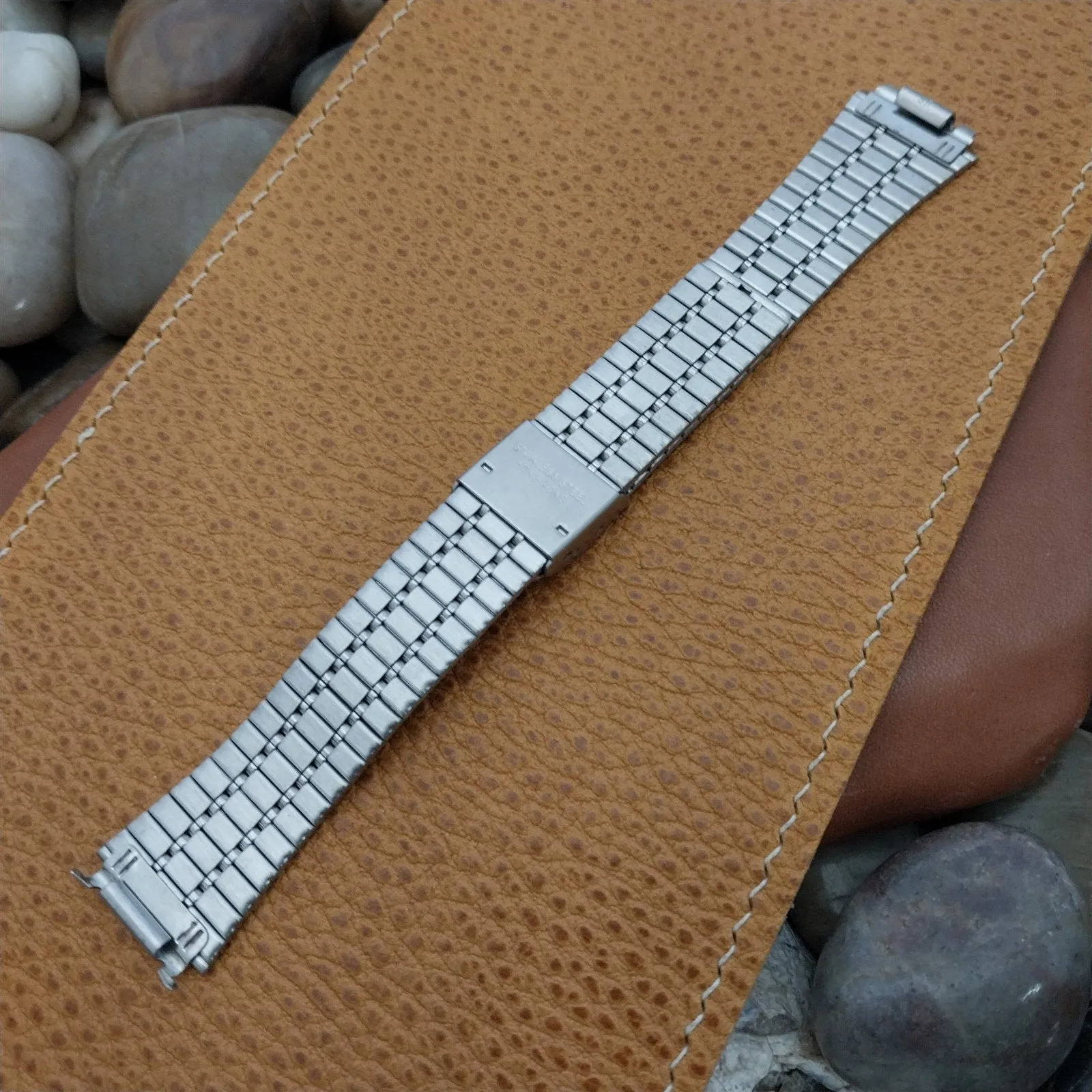 Special Fit 2-Piece Stainless Steel 16mm Flared nos Unused Vintage Watch Band