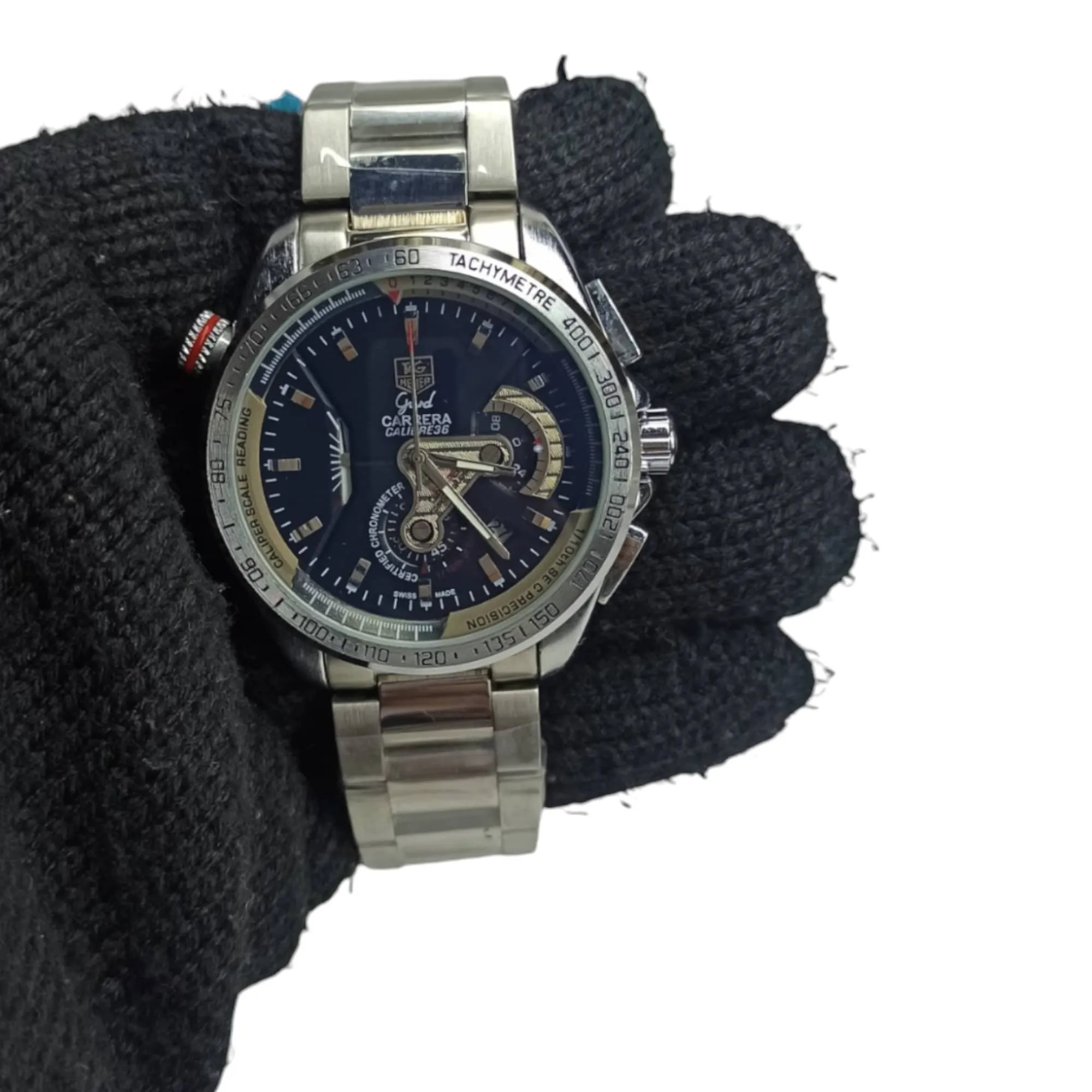 Tag Heuer – Grand Carrera – High Quality – Chrono graph – Silver – Men Watch