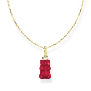 THOMAS SABO Necklace with red goldbears pendant and zirconia