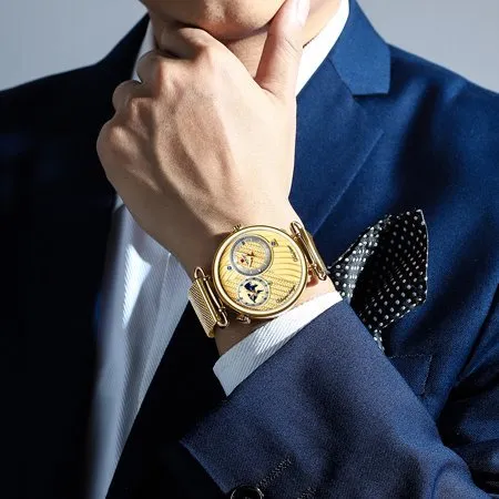 Top brand watch blue wrist band