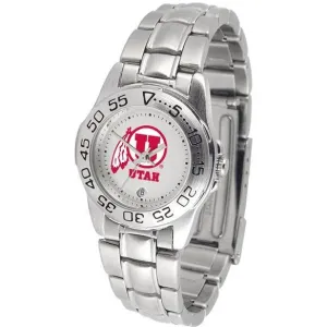 Utah Utes Ladies Steel Band Sports Watch