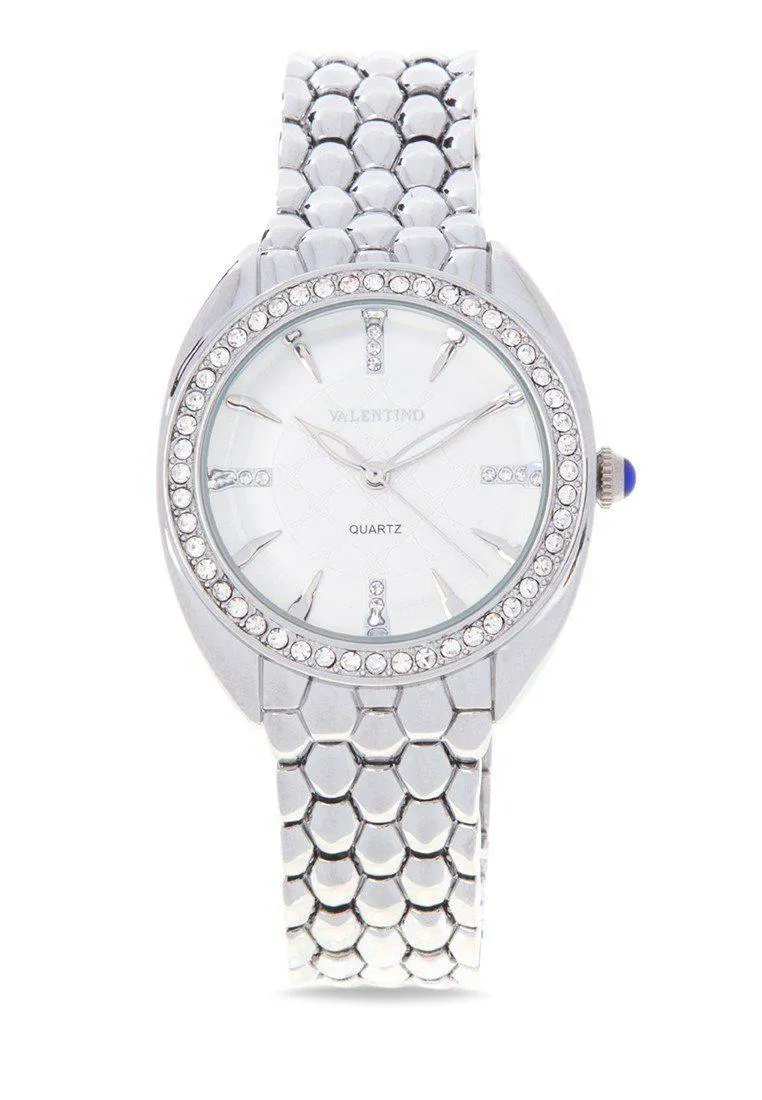Valentino 20121972 WHITE - SILVER FASHION METAL - ALLOY Watch For Women