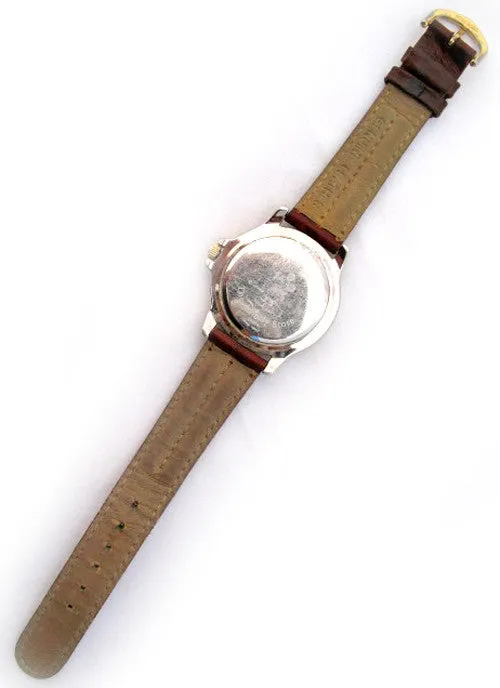 VINTAGE DISNEY Store MICKEY MOUSE Silver Gold Tone Mens Wristwatch WATCH