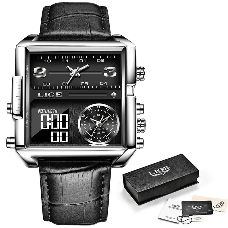 Watch Top Brand Luxury Waterproof Quartz Square Wrist Watches