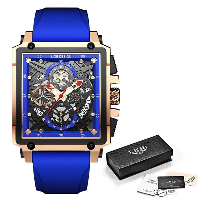 Watch Top Brand Luxury Waterproof Quartz Square Wrist Watches