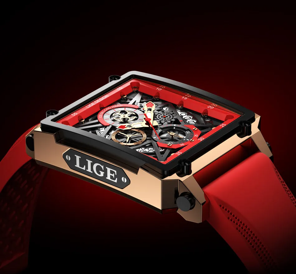 Watch Top Brand Luxury Waterproof Quartz Square Wrist Watches