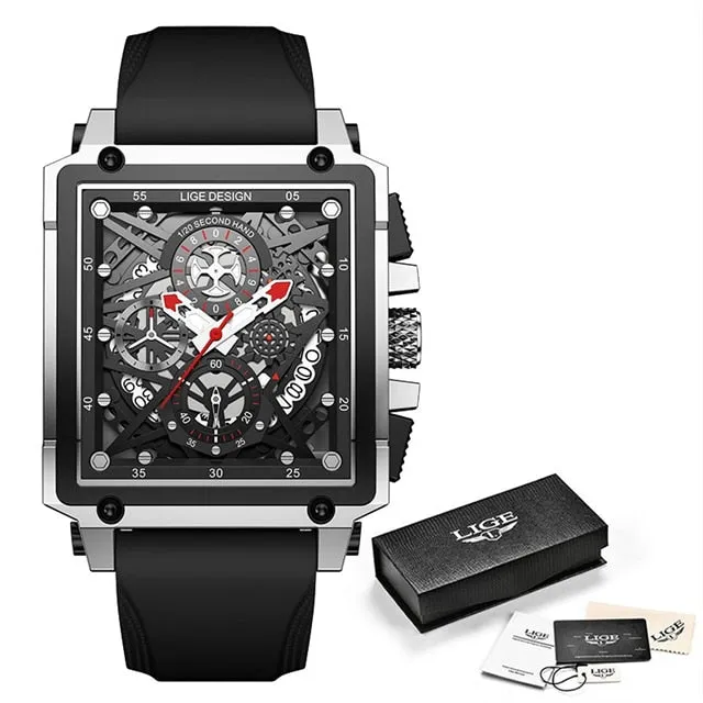 Watch Top Brand Luxury Waterproof Quartz Square Wrist Watches