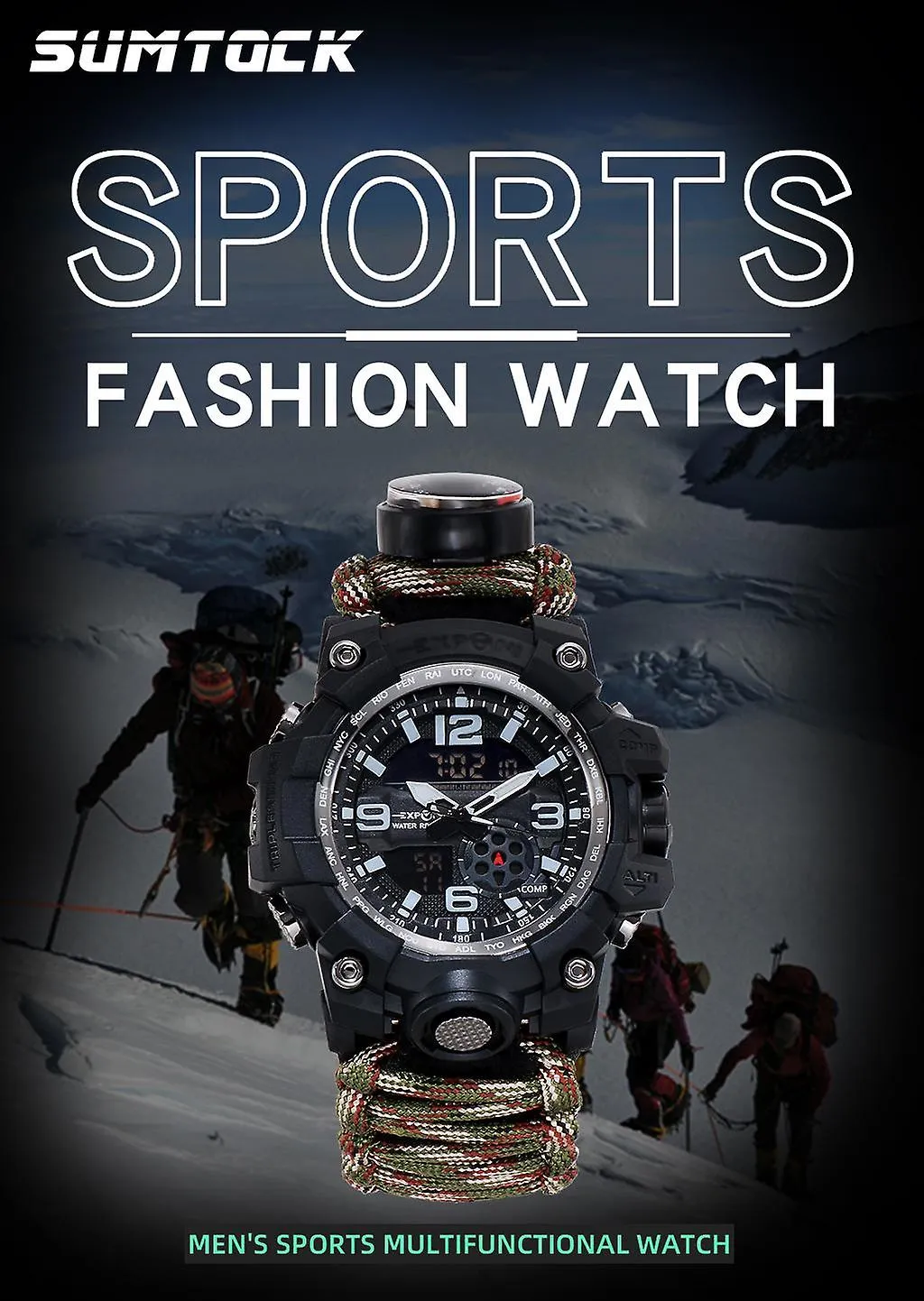 Watches watches survival waterproof quartz watch green