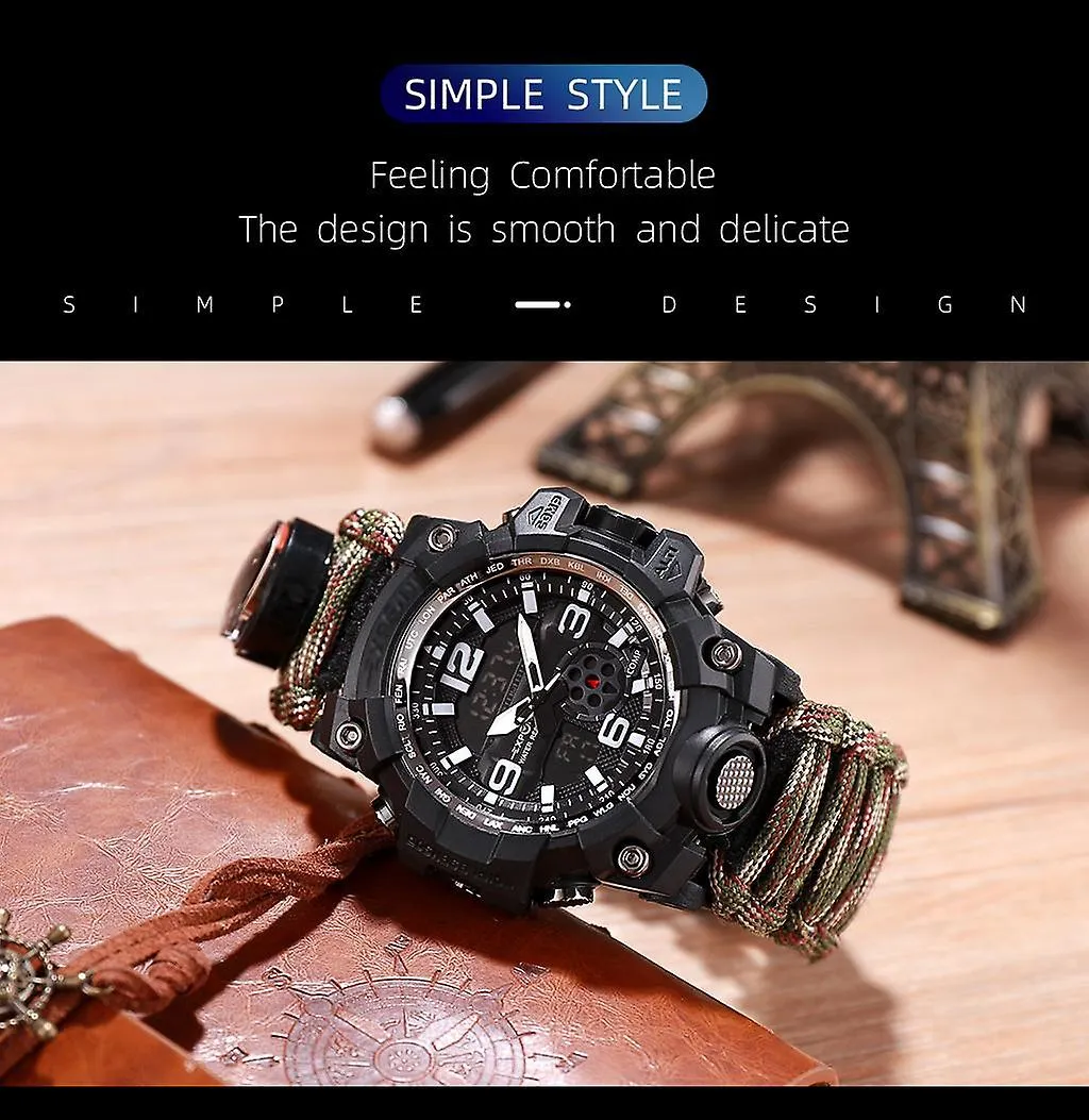 Watches watches survival waterproof quartz watch green