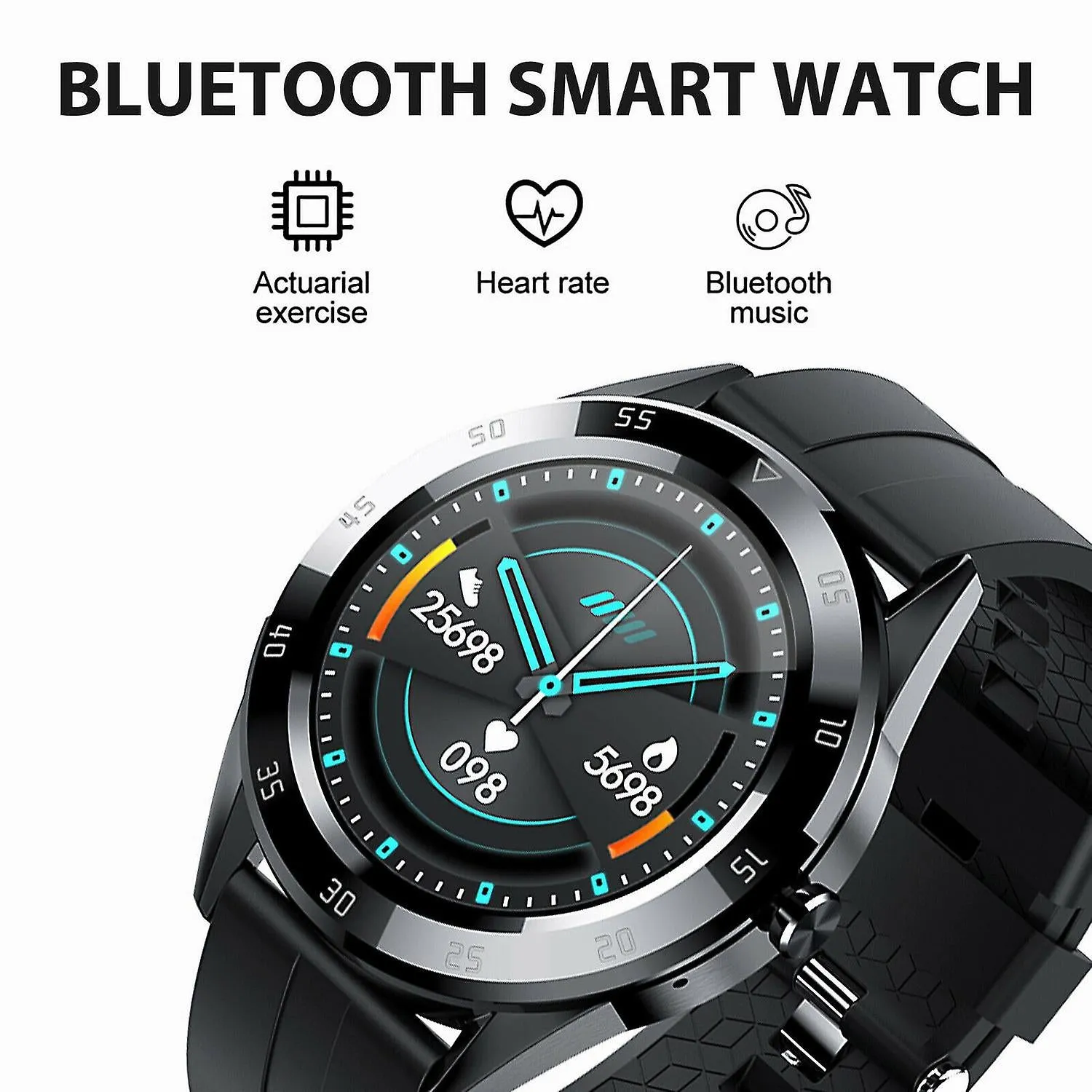 Watches waterproof bluetooth sport smart watch men women intelligent smart watches black