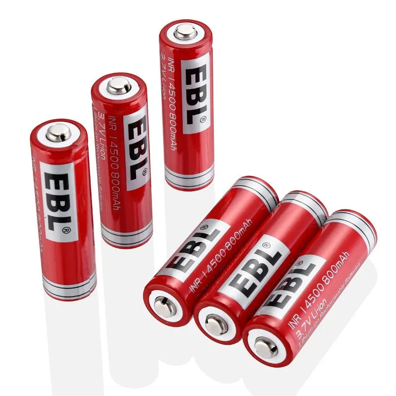 【Winter Sale】EBL 14500 Lithium-Ion Rechargeable Batteries 800mAh
