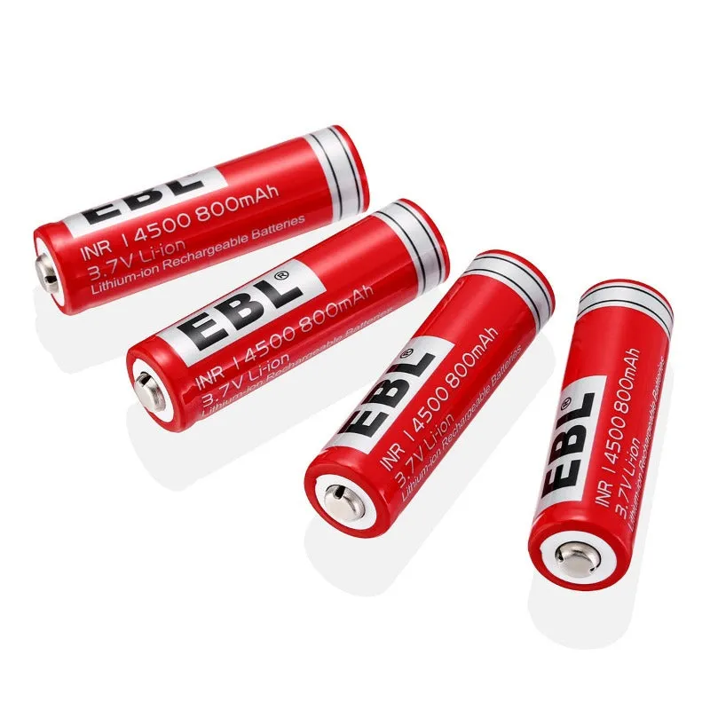 【Winter Sale】EBL 14500 Lithium-Ion Rechargeable Batteries 800mAh