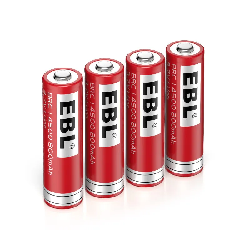 【Winter Sale】EBL 14500 Lithium-Ion Rechargeable Batteries 800mAh