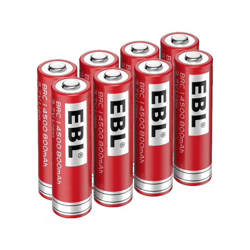【Winter Sale】EBL 14500 Lithium-Ion Rechargeable Batteries 800mAh