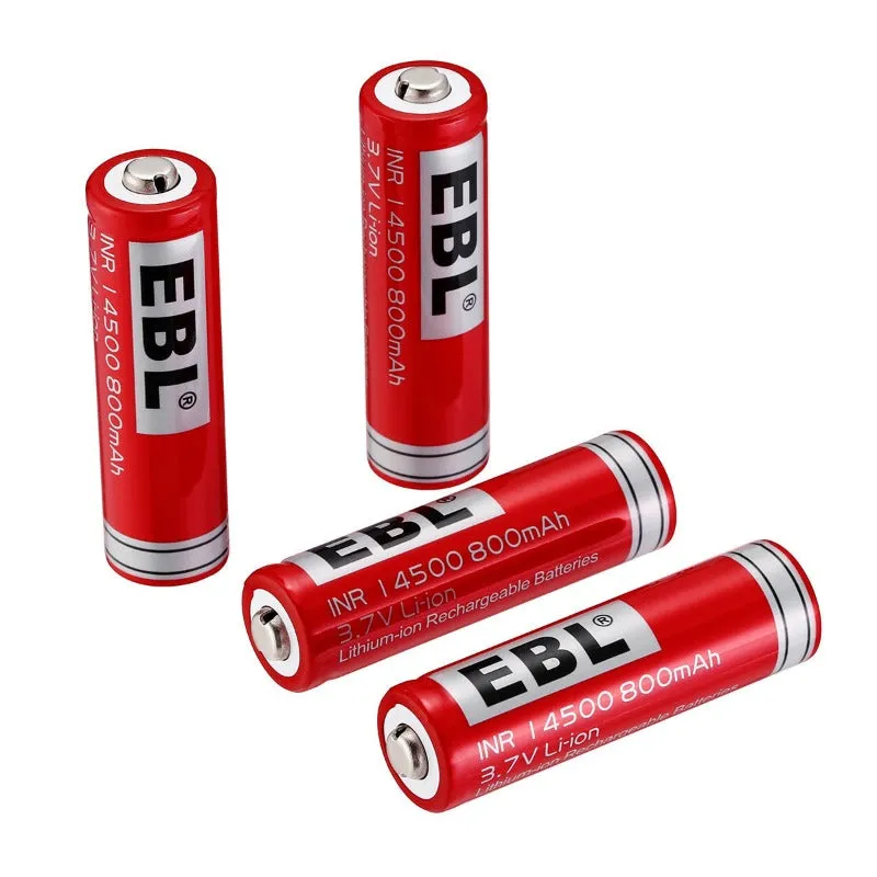 【Winter Sale】EBL 14500 Lithium-Ion Rechargeable Batteries 800mAh