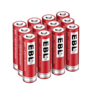 【Winter Sale】EBL 14500 Lithium-Ion Rechargeable Batteries 800mAh