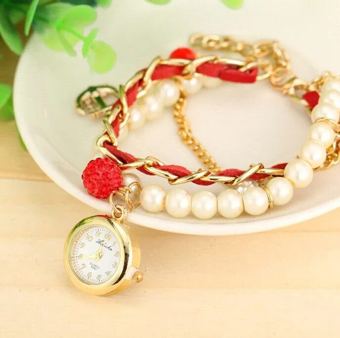 Women Fashion Watch Bracelet Vintage Watch Rudder Anchor Lady dress Wristwatches